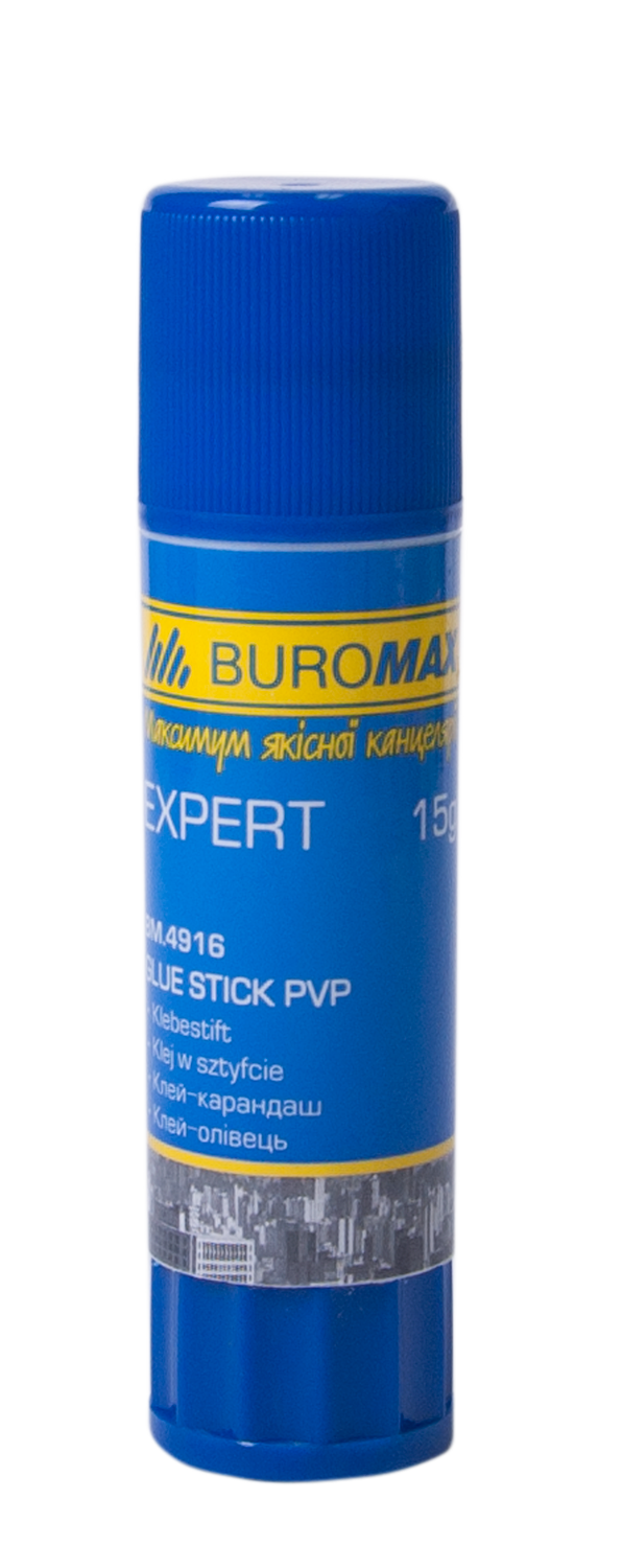 Клей-олівець BUROMAX EXPERT PVP 15 г (BM.4916)
